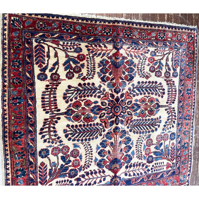 Early 20th Century Antique Persian Sarouk Mohajeran Rug For Sale - Image 5 of 7