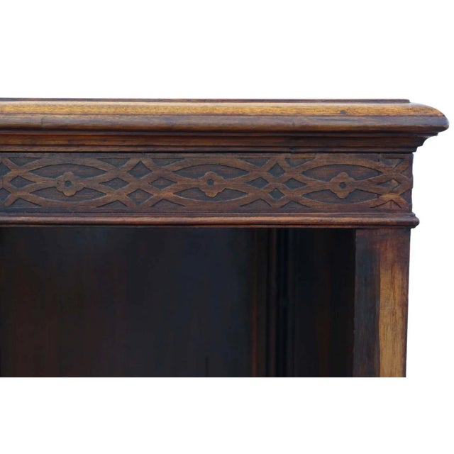 Large Antique Red Walnut Adjustable Bookcase, 1890s For Sale - Image 3 of 8