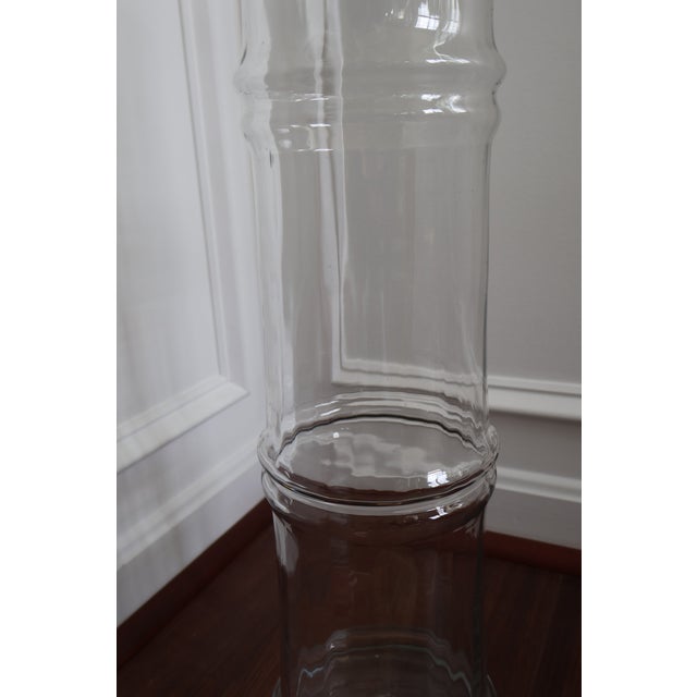 1970s Don Shepherd for Blenko No. 7727l “Bamboo” Crystal Glass Floor Vase For Sale - Image 14 of 16