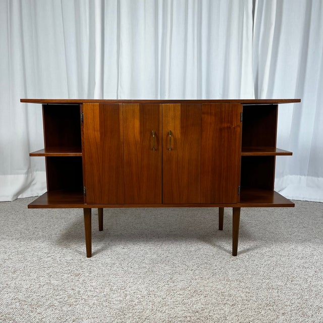 Mid-Century Modern Buffet Bas en Placage Teck, 1960s For Sale - Image 9 of 18