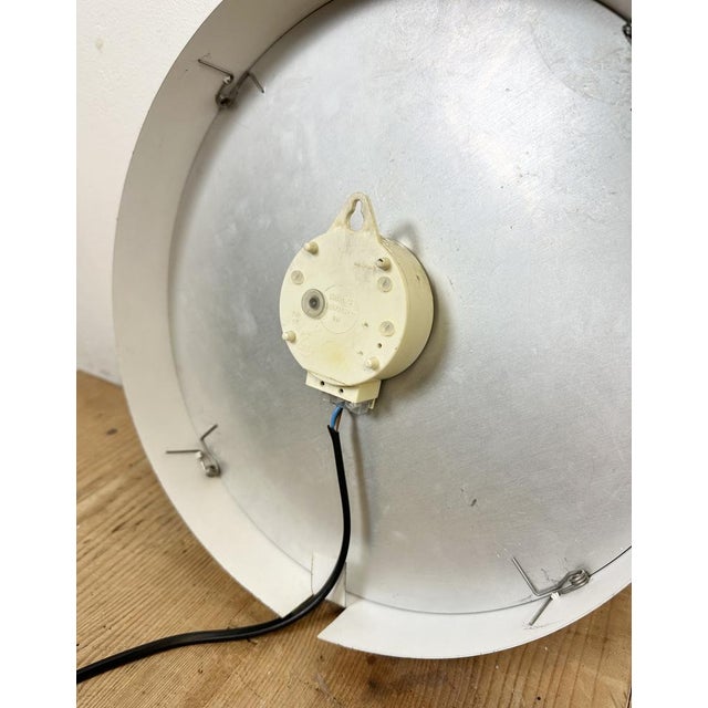 Vintage White Electric Station Wall Clock from Nedklok, 1970s For Sale - Image 16 of 18