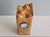 Camel Michael Elkan Signed Hand-Carved Curly Maple Burl Desk Clock With Hidden Compartment For Sale - Image 8 of 9