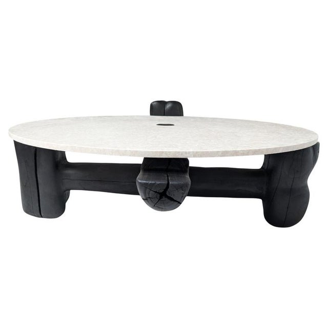 Wood Narco Teak Collection Center Round Table by Amber X Inigo Street For Sale - Image 7 of 7