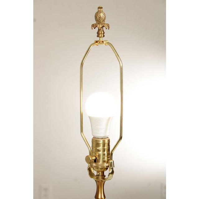 Ethan Allen Amber Glass Urn Table Lamp For Sale - Image 12 of 12