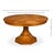 Transitional Round Dining Table, Medium - Light Brown Oak With Faceted Pedestal Base For Sale - Image 11 of 11