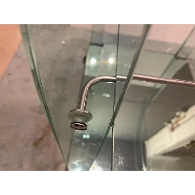 Italian Glass Bar Trolley by Fiam Pesaro, 1980s For Sale - Image 9 of 11