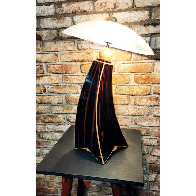 Makassar Ebony Jazz Inspired Lamp II For Sale - Image 4 of 4