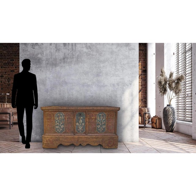 18th Century Tyrolean Painted Chest For Sale - Image 14 of 15