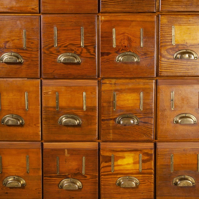1950's tall chest of drawers - bank of drawers - twenty eight drawers. Sourced from a bank in the north of england this...