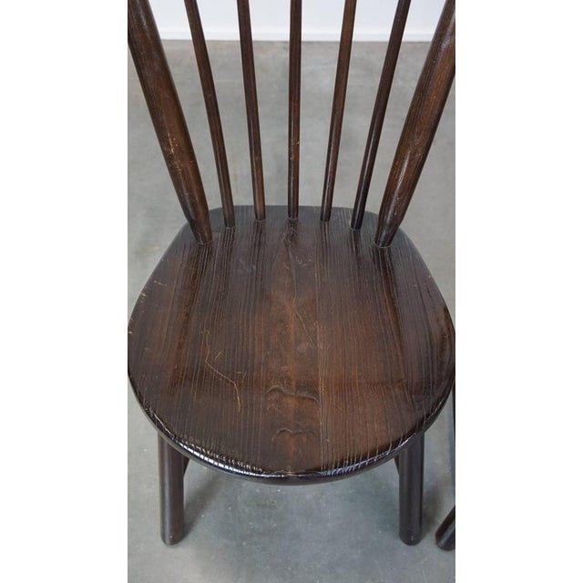 Vintage Wooden Bar Chairs from De Ster Gelderland, Set of 4 For Sale - Image 6 of 15