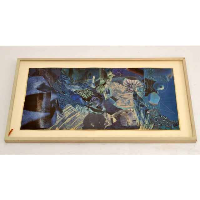 One of a series of eight very detailed abstract Contemporary art works in the technique of collage, made like a painting...