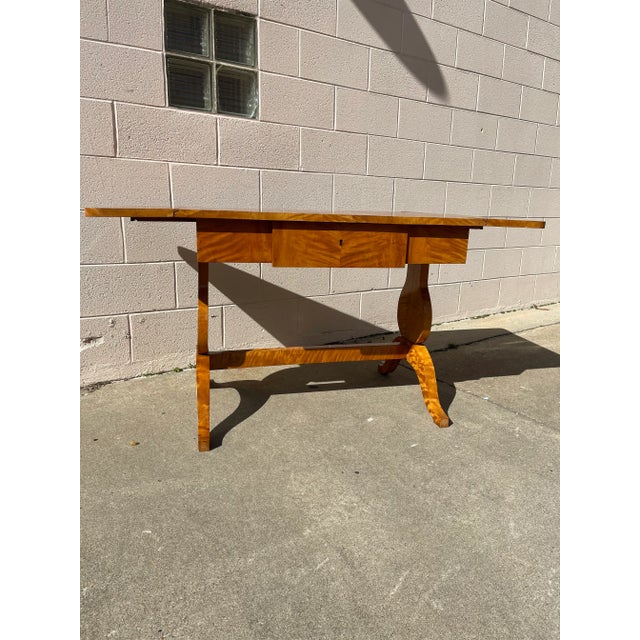 Early 20th Century Antique Austrian Biedermeier Drop Leaf Table For Sale - Image 9 of 12