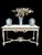 1990s Vintage Off White Carved Urn Rose Louis Xvi, French Style Coastal Large Console Table For Sale - Image 5 of 12