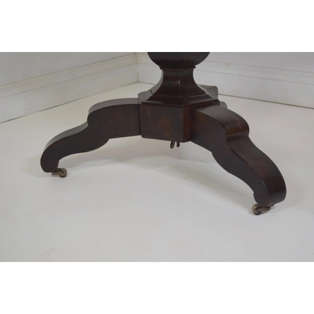 Mid 19th Century French Mahogany Gueridon With Marble--Ca 1830-1840 For Sale - Image 5 of 7