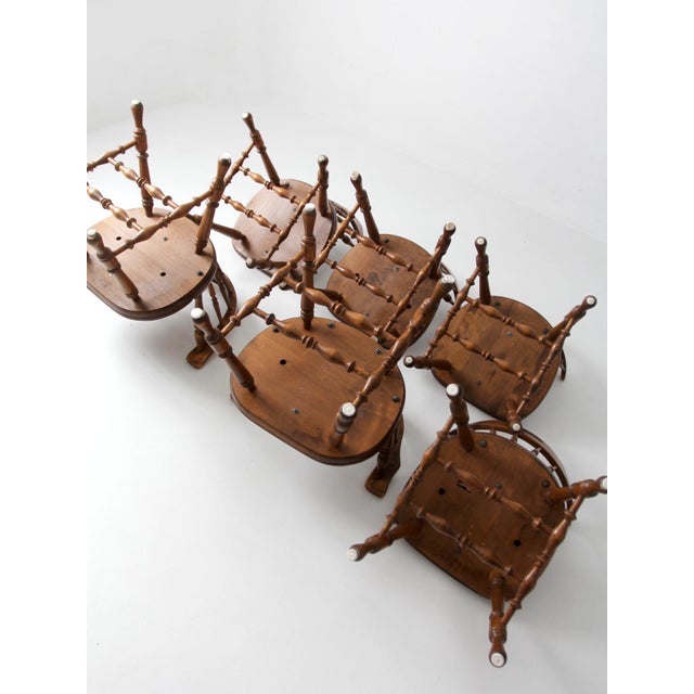 Mid-Century Dinaire Windsor Dining Chairs Set 6 For Sale - Image 10 of 18