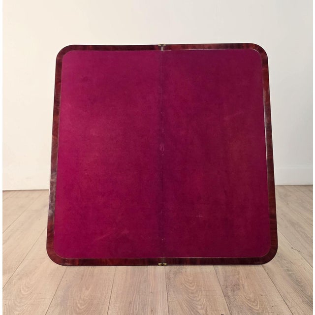 Late Regency Period Mahogany Pedestal Game Table, England Circa 1825 For Sale - Image 10 of 11