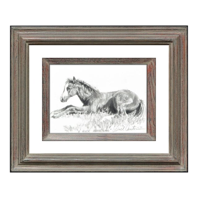 1980s A Rude Awakening Impressionist Drawing, Bill Anton For Sale