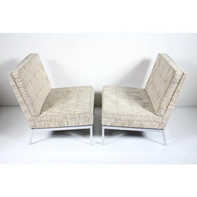 Knoll Florence Knoll Model 65 Chrome Slipper Lounge Chairs, 1973 - A Pair For Sale - Image 4 of 13