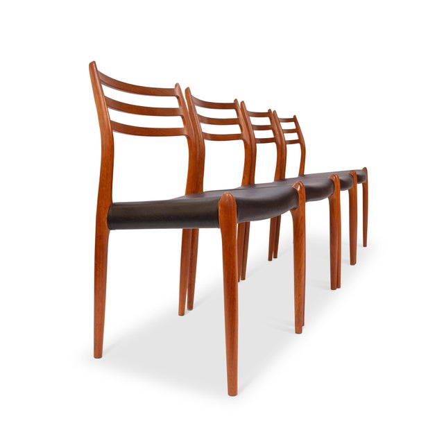 Vintage Niels Otto Møller 78 Dining Chairs in Solid Teak Set of 4 For Sale - Image 10 of 10