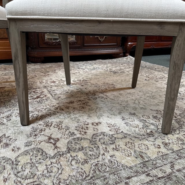 Restoration Hardware French Contemporary Arm Dining Chairs, Pair For Sale - Image 12 of 12