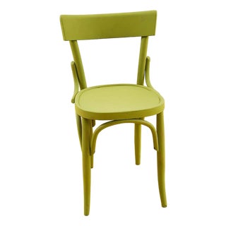 Green Side Chair in Wood For Sale