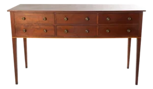 Eldred Wheeler Inlaid Six Drawer Cherry Hunt Board