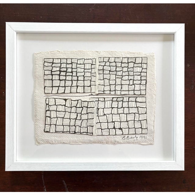Abstract Barbara Beck Ink on Paper 1991 Artwork For Sale - Image 3 of 3