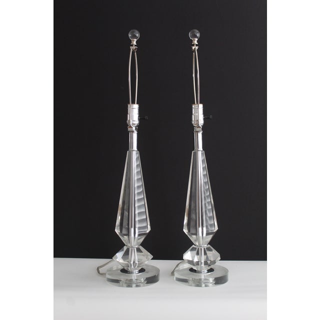 Pair of Mid 20th Century Waterford Crystal Influence Lamps For Sale - Image 10 of 12