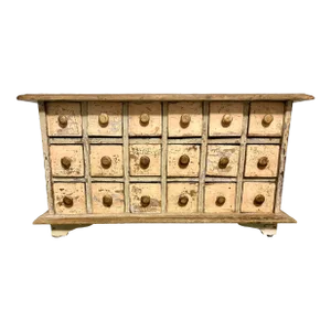 Painted Apothecary 18 Drawer Chest for Jewelry, Spices, Storage