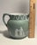 Green Vintage Wedgwood England Jasperware Pitcher Jug Sage Green Neoclassical Relief For Sale - Image 8 of 9