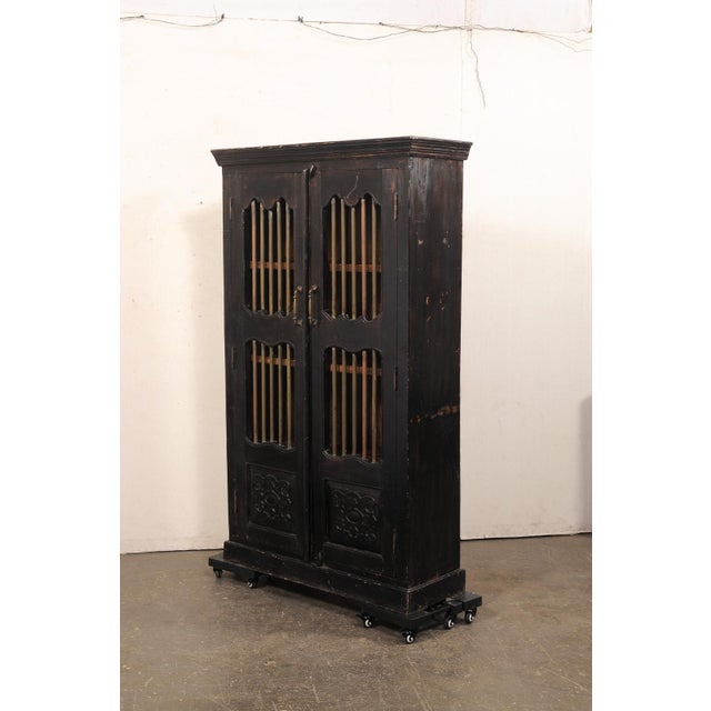 Wood Tall British Colonial Cabinet, Early 20th C For Sale - Image 7 of 12