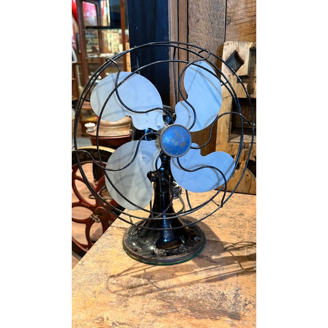 Vintage Emerson 2450b 4 Blade Electric Table Fan Working For Sale - Image 10 of 11