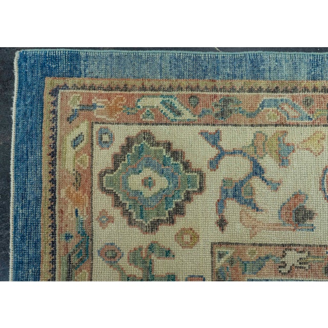 Early 21st Century Turkish Oushak Old Wool Rug 9'3" x 12'5" #20014 For Sale - Image 5 of 8