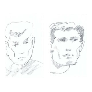 1990s Pair of Portraits of Men For Sale