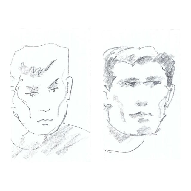 1990s Pair of Portraits of Men For Sale