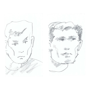 1990s Pair of Portraits of Men