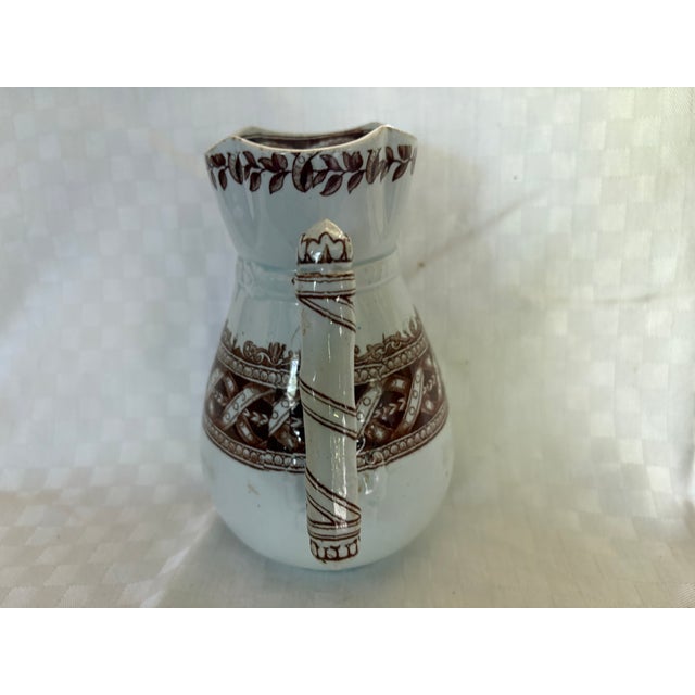 Mid 19th Century English Brown Transfer Ware Pitcher For Sale - Image 4 of 12