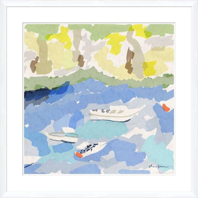 Fishing Bay, Early By Dana Gibson, Framed Art Print For Sale