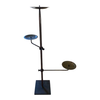 Mid-Century Modern Adjustable Steel Candelabra For Sale
