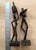 Brown Vintage African Art Folk Wood Sculptures Set of 2 For Sale - Image 8 of 9