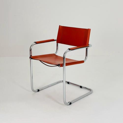 Chairs Model MG5 Centro Studio Desk Chair in Cognac by Mart Stam & Marcel Breuer for Fasem ,Italy, 1970s For Sale - Image 11 of 11