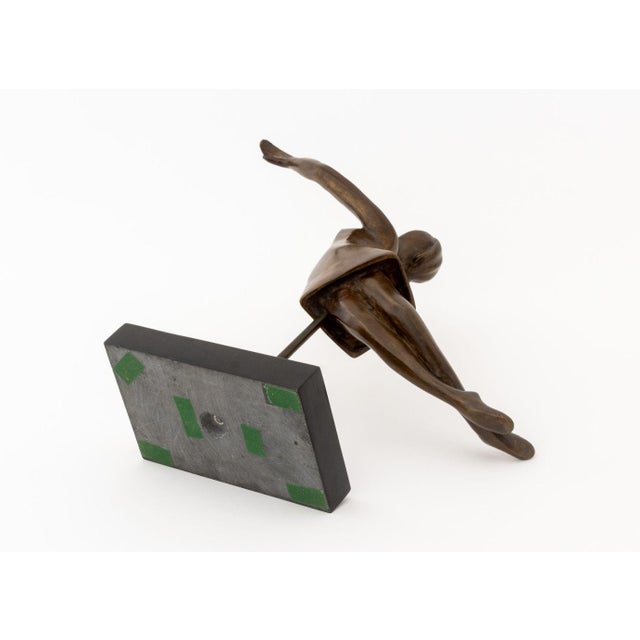 Metal Tanya Poust Stylized Figure Patinated Bronze For Sale - Image 7 of 7