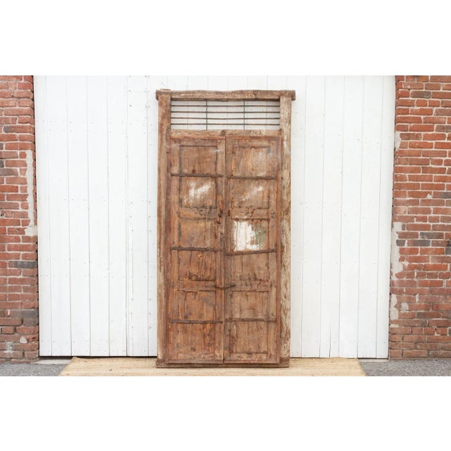Tall Antique Indo-Portuguese Entrance Door For Sale - Image 9 of 10