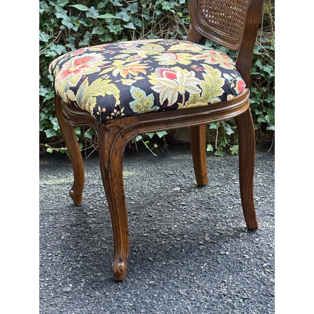 Wood Vintage Century Furniture Cane Back Dining Chairs - A Pair For Sale - Image 7 of 11
