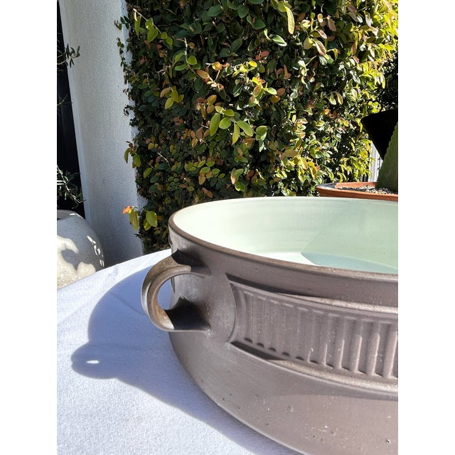 Vintage Mid-Century Dansk Ribbed Serving Bowl With Handles For Sale - Image 11 of 13