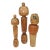 1940s Artist Signed Large Japanese Wood Kokeshi Dolls, Set of 3 For Sale