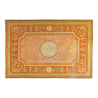 Oversized 1920s Spanish Savonnerie Rug For Sale