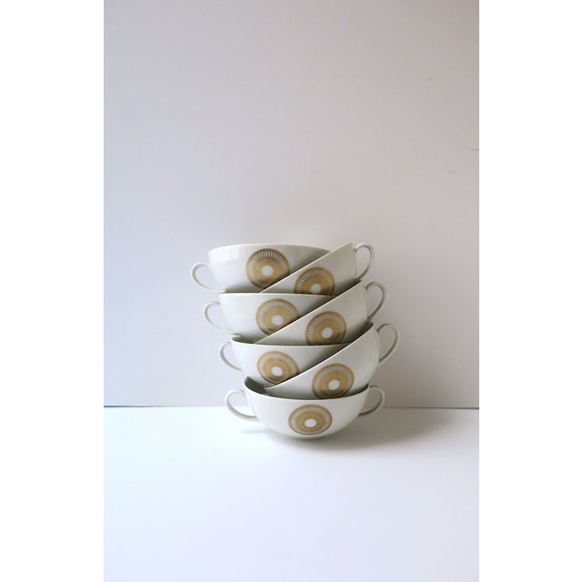 *Seven (7) bowls available, each sold separately, as per listing. A white porcelain with gold starburst small two‑handled...
