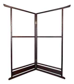 Japanese Wooden Kamakura Bori Kimono Hanger Stand, 1960s