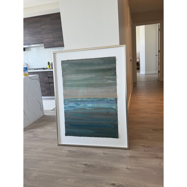 Wood Large Sharon Strasburg Seascape Painting For Sale - Image 7 of 15